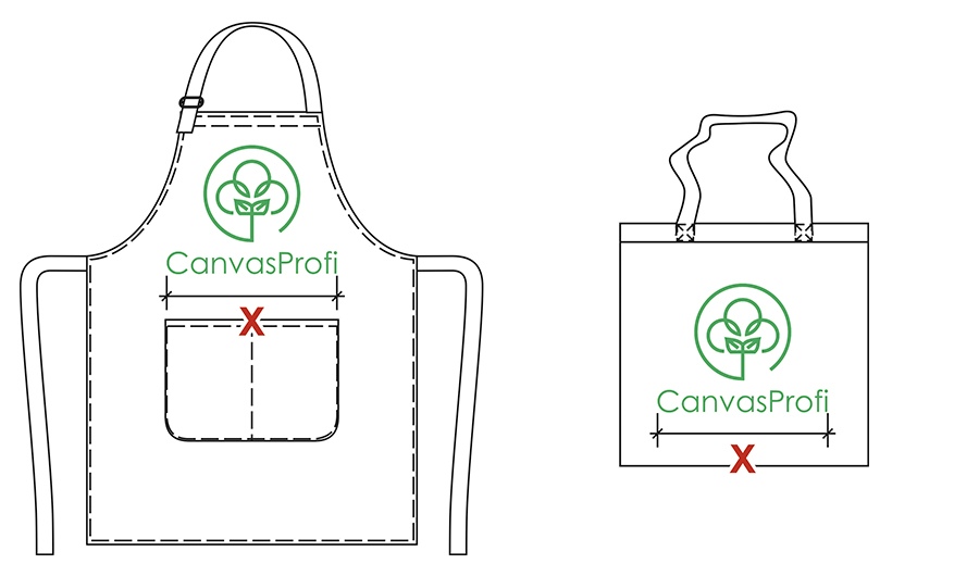 Пример печати логотипа на фартуках и сумках-шопперах